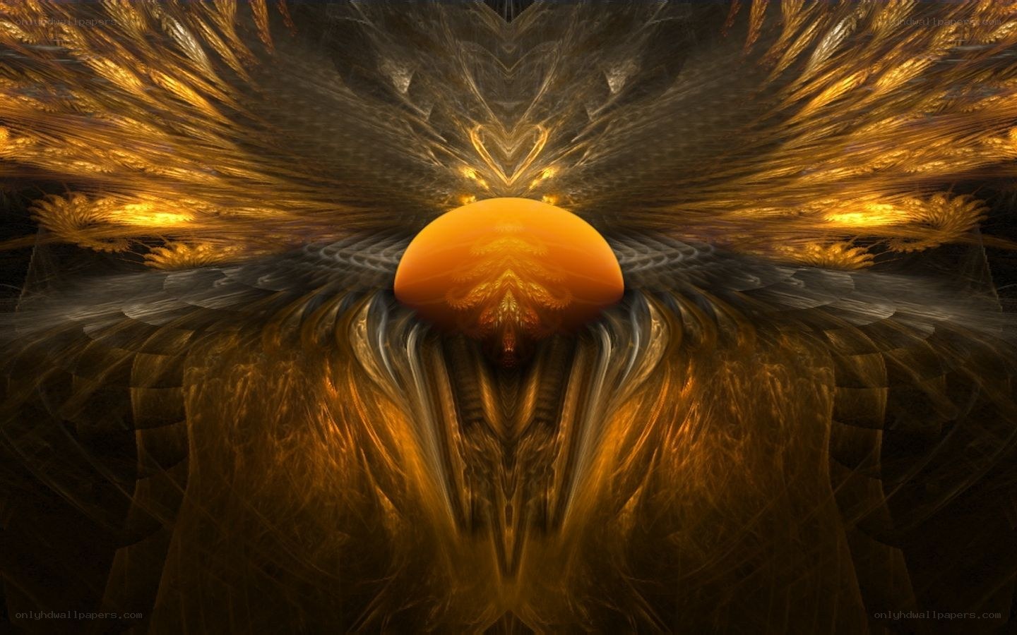 golden fractal wings
