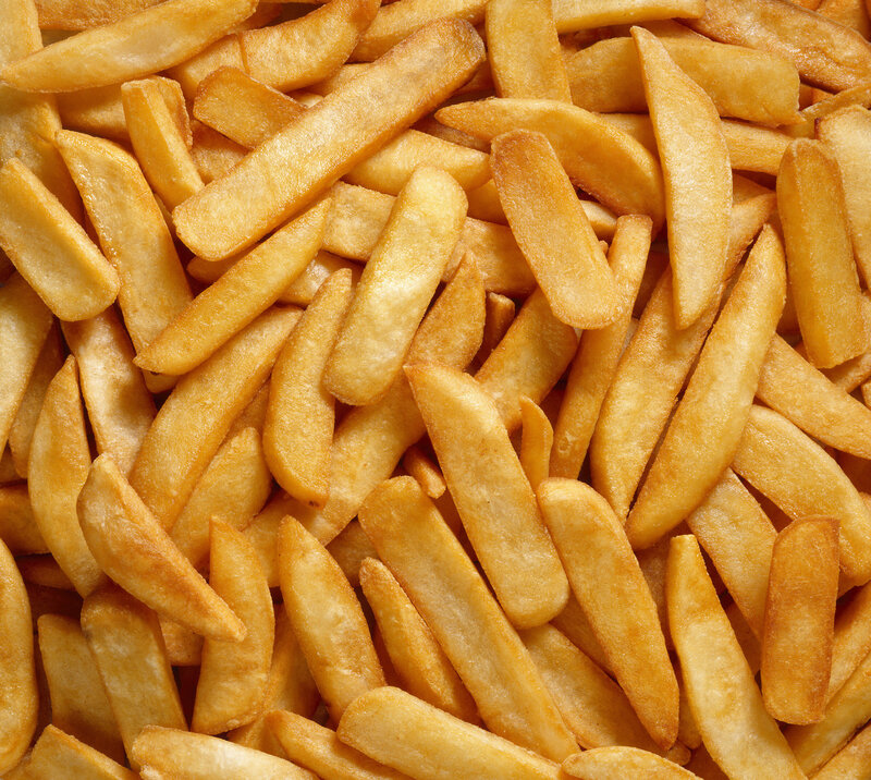 golden french fries close-up