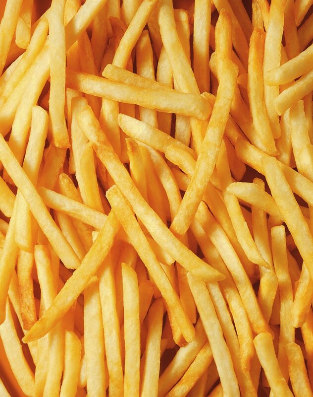 golden french fries close-up