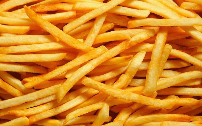 golden french fries close-up