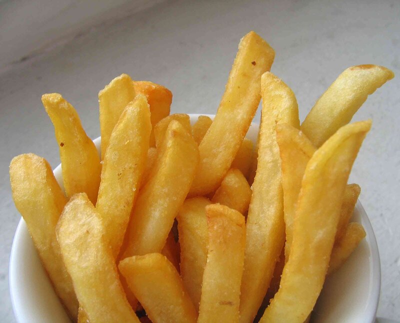 golden french fries in a bowl