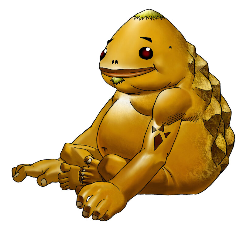 golden frog-like creature