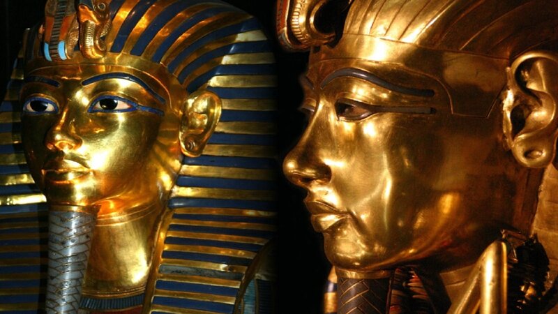 Golden Funerary Mask — Gold, Dramatic, Photograph