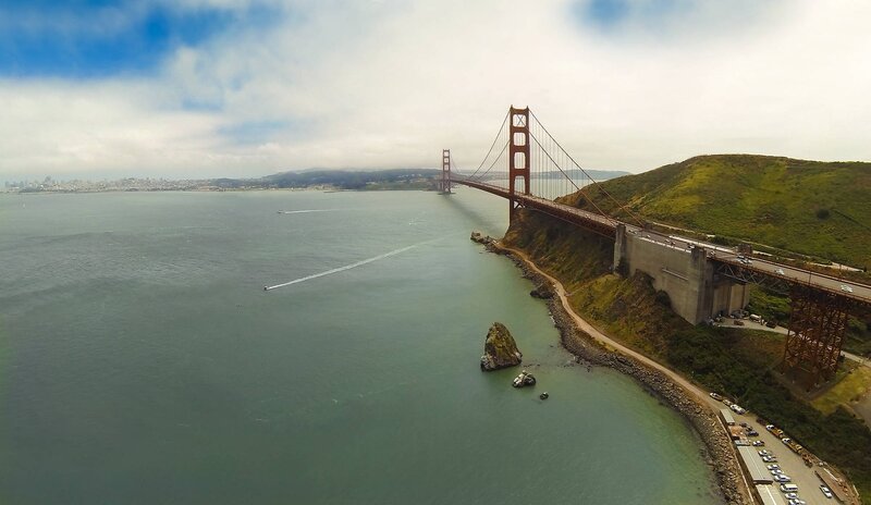 Golden Gate Bridge aerial view