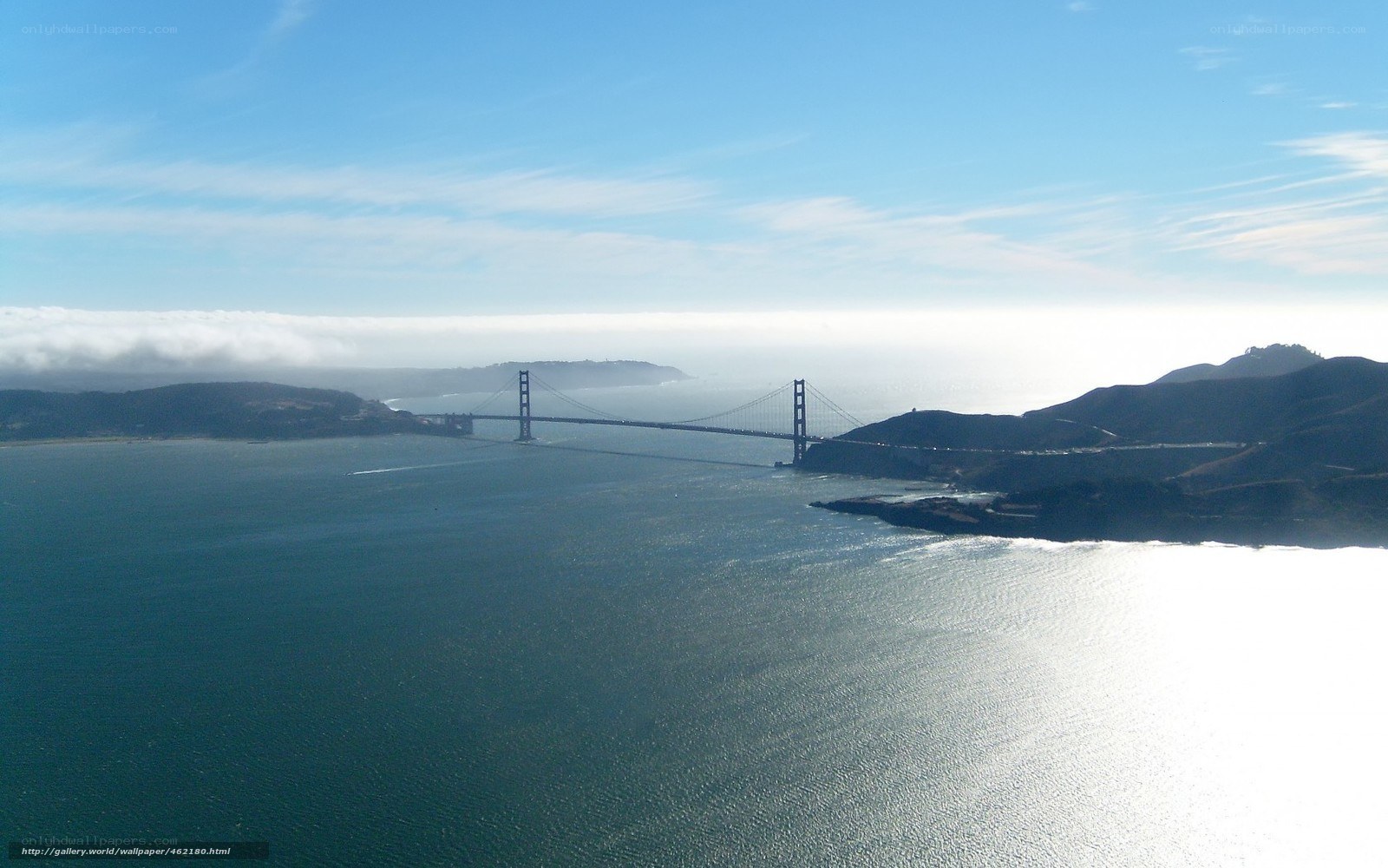 Golden Gate Bridge aerial view