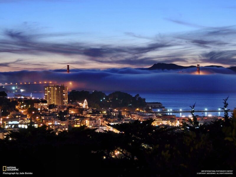 Golden Gate Bridge at Dusk — Blue