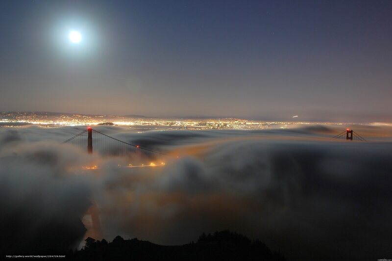 Golden Gate Bridge at night