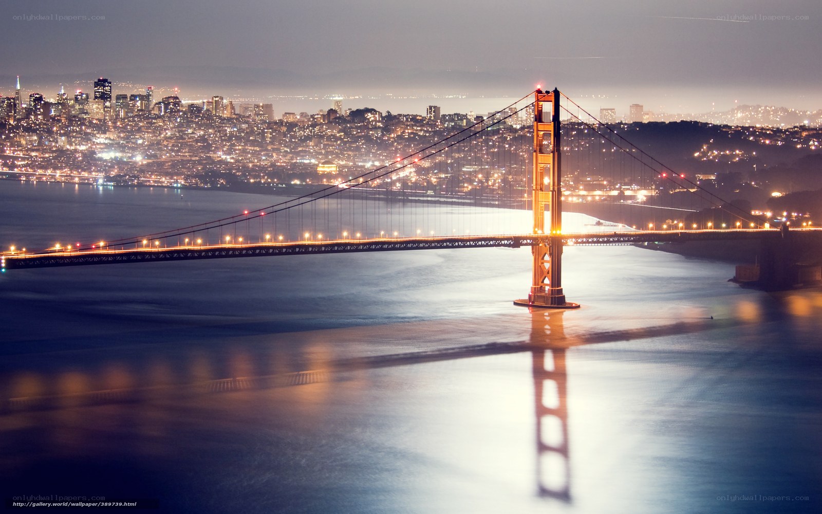 Golden Gate Bridge at night