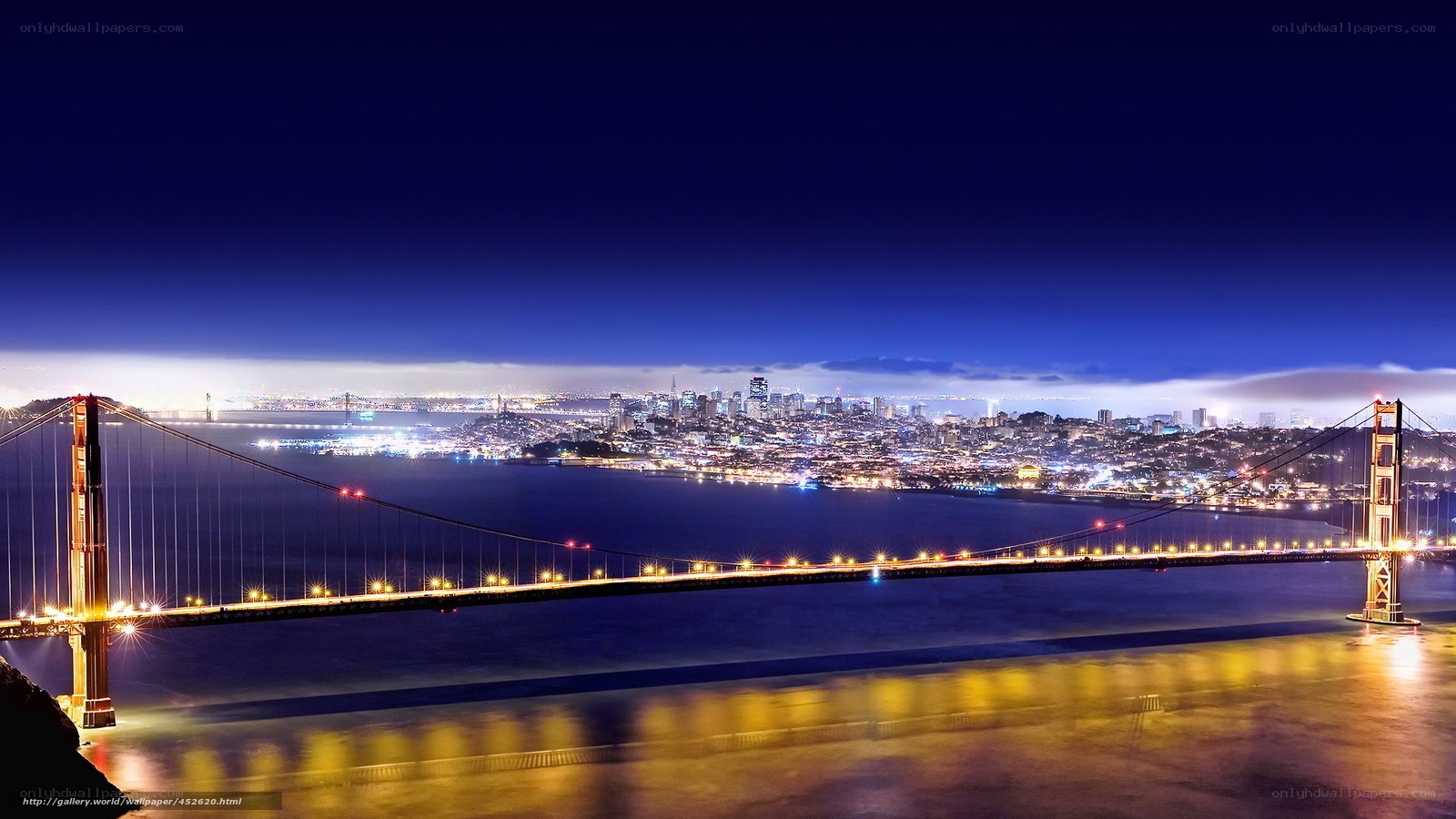 Golden Gate Bridge at night