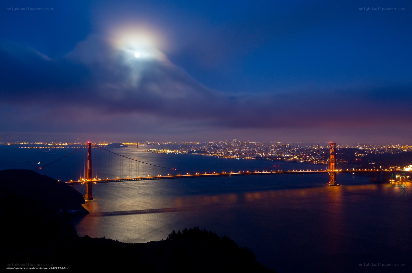 Golden Gate Bridge at night