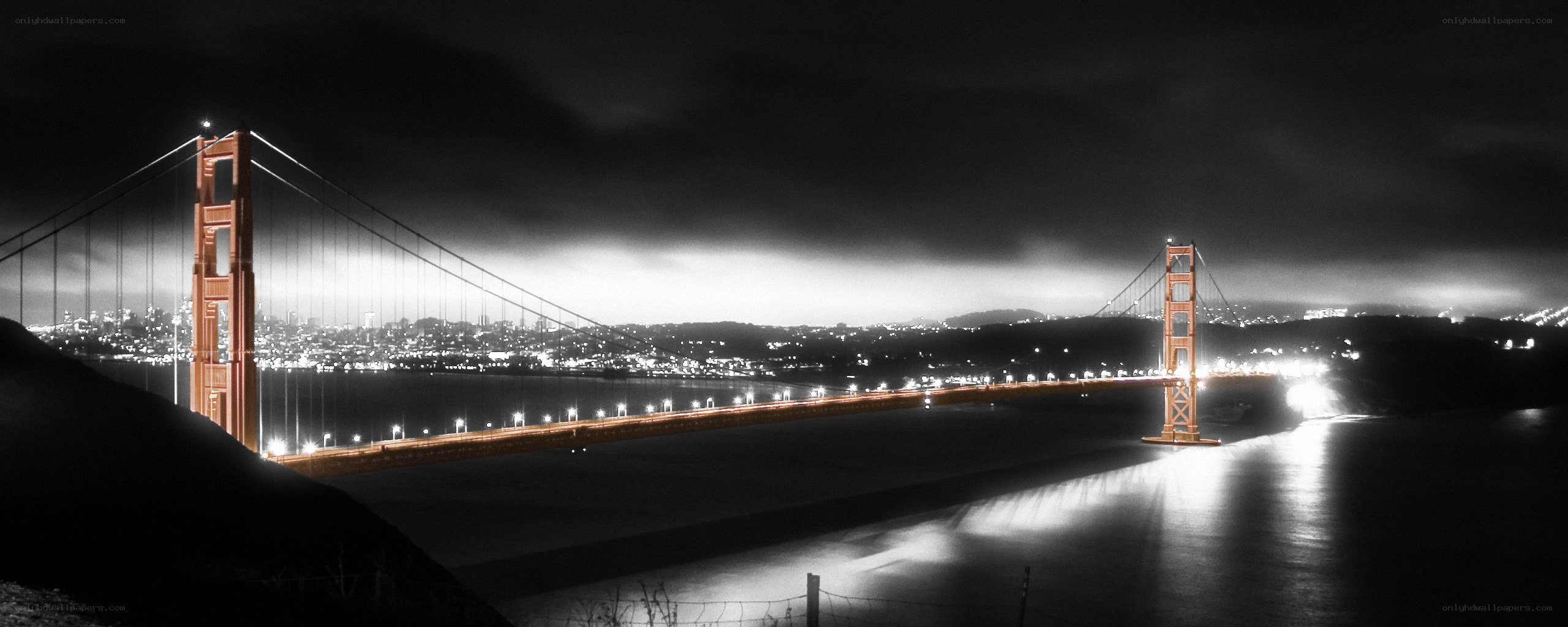 Golden Gate Bridge at night