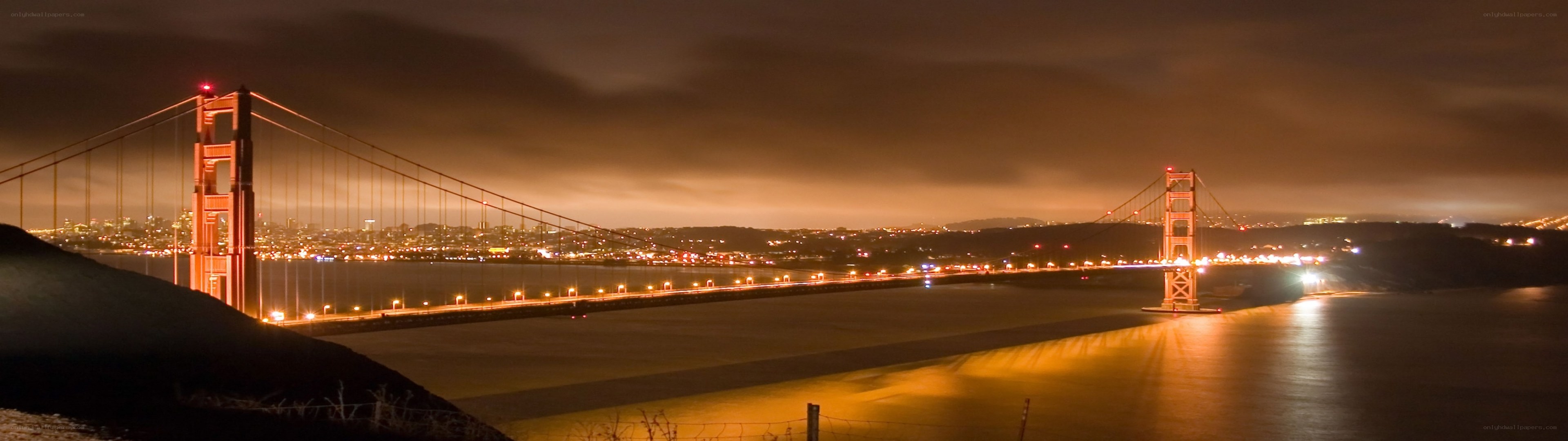Golden Gate Bridge at night
