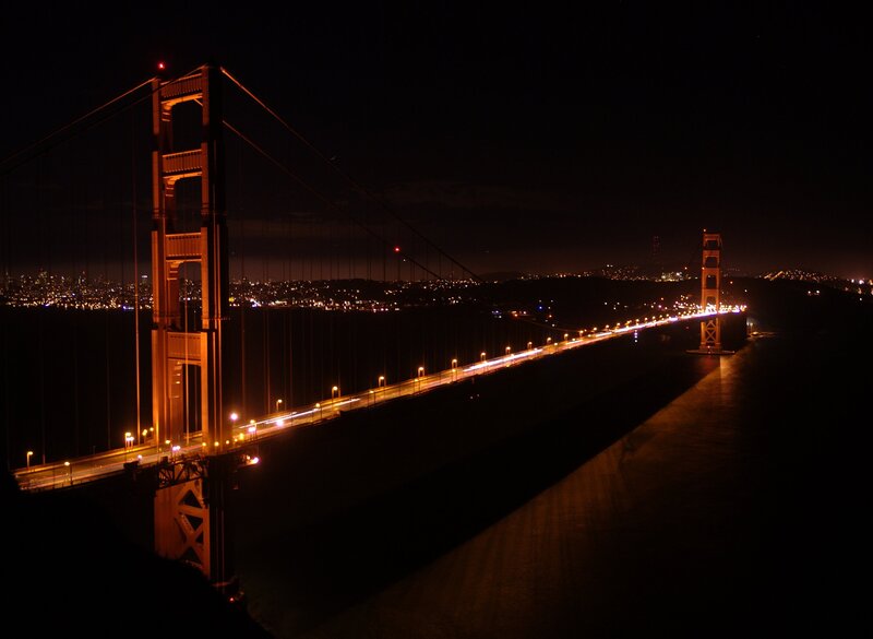 Golden Gate Bridge at night