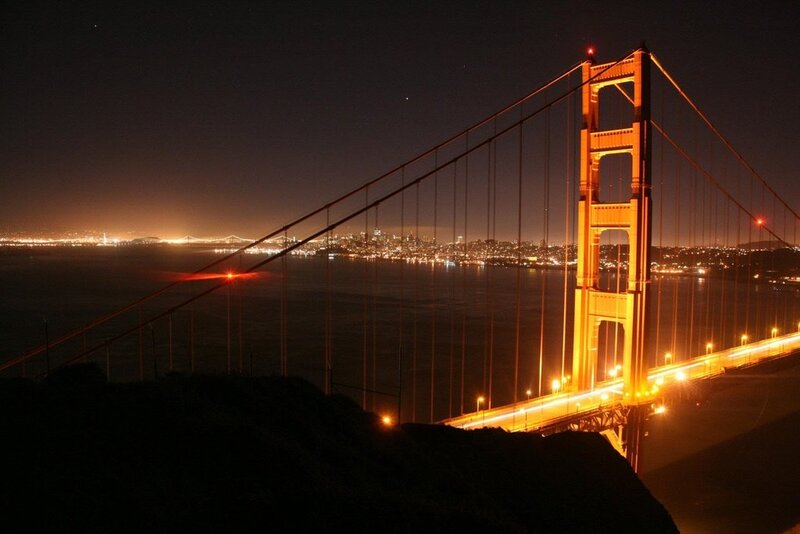 Golden Gate Bridge at night