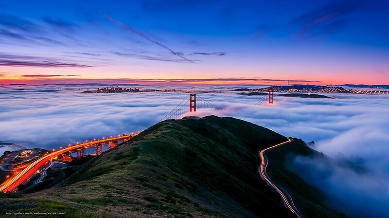 Golden Gate Bridge at Sunrise — Blue