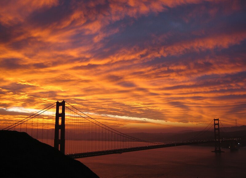 Golden Gate Bridge at sunset