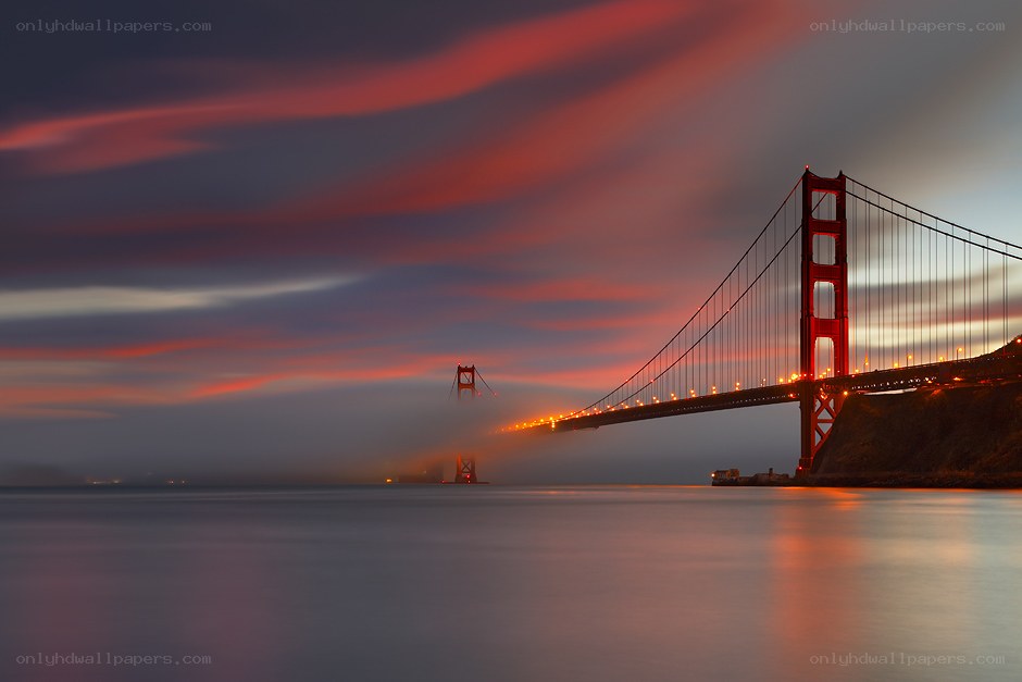 Golden Gate Bridge at sunset