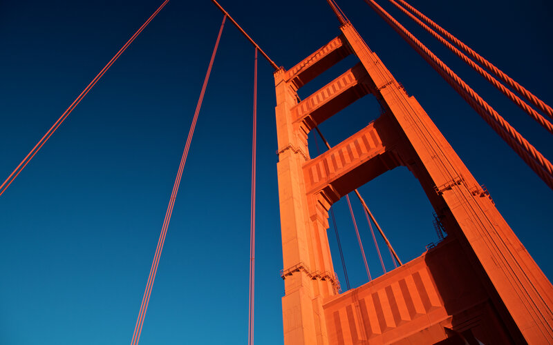 Golden Gate Bridge at sunset