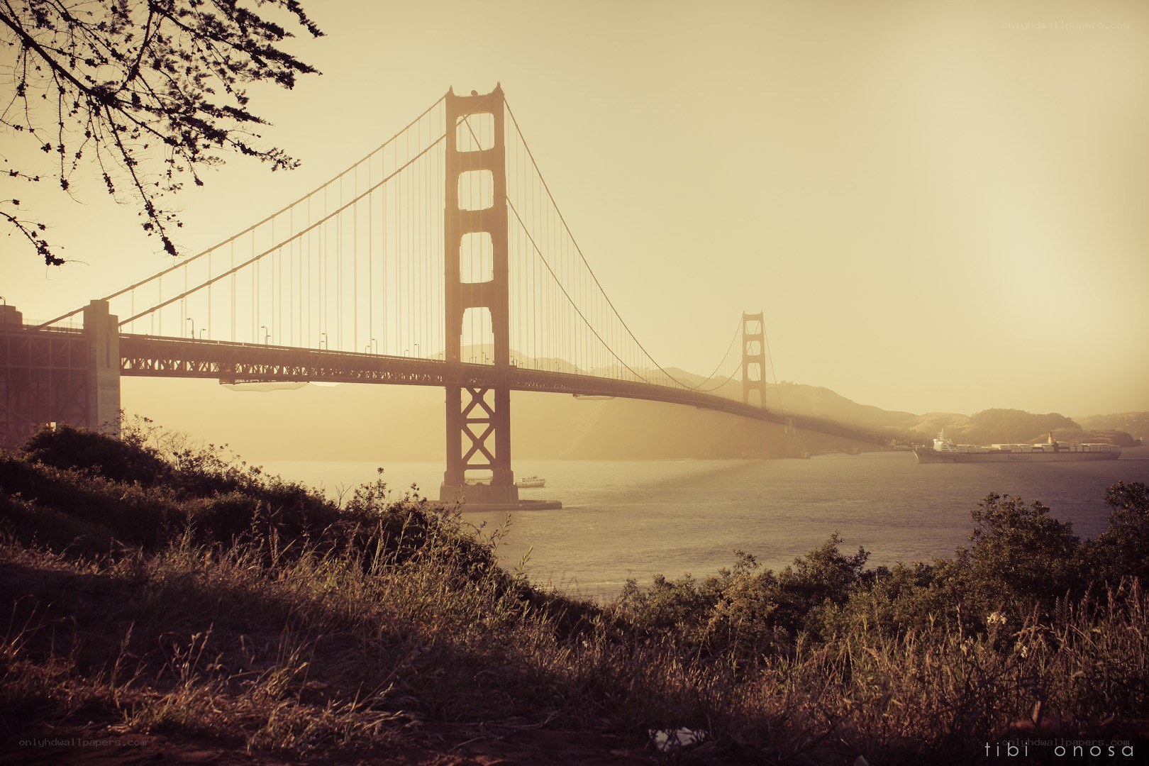 Golden Gate Bridge at sunset