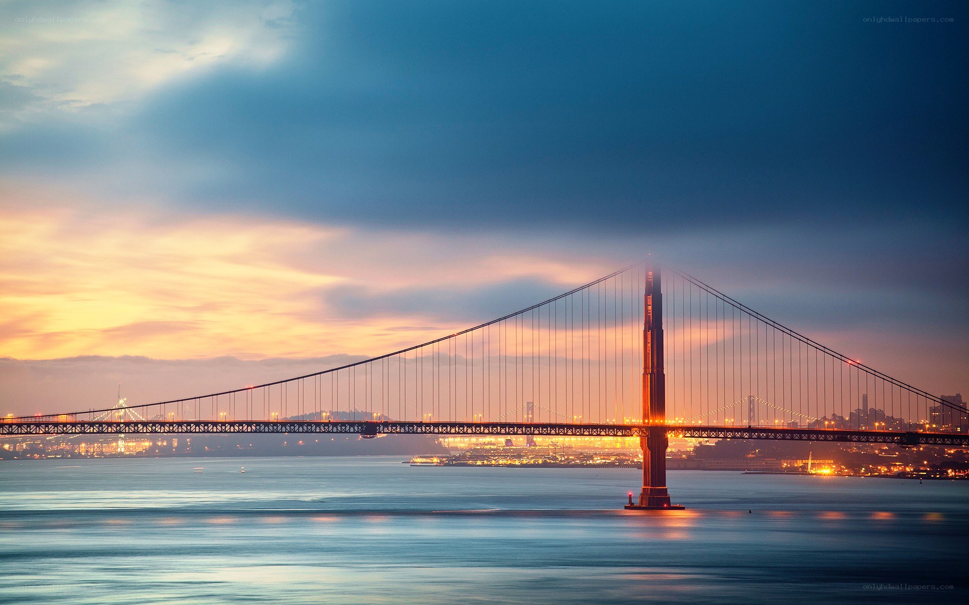 Golden Gate Bridge at sunset