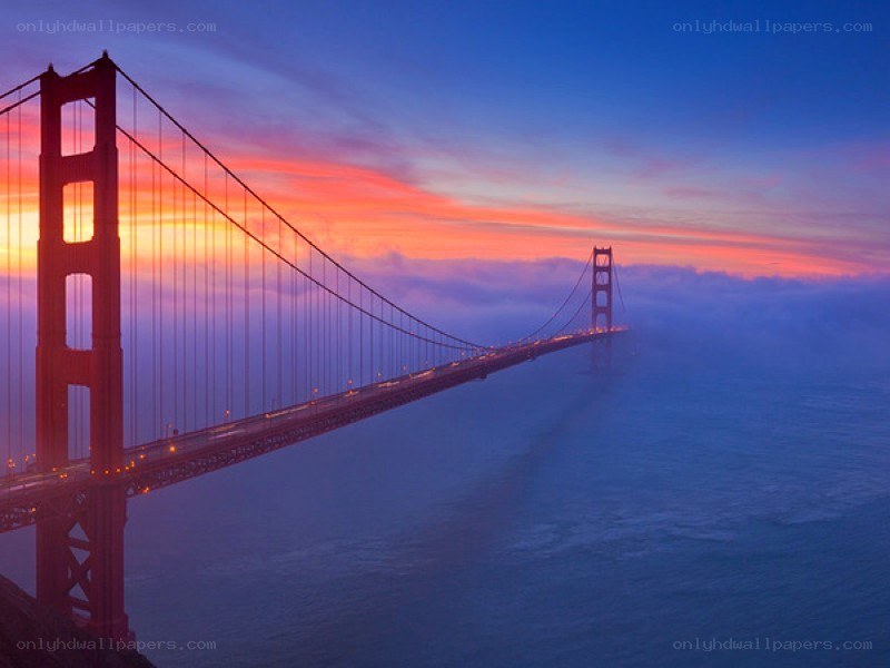 Golden Gate Bridge at sunset