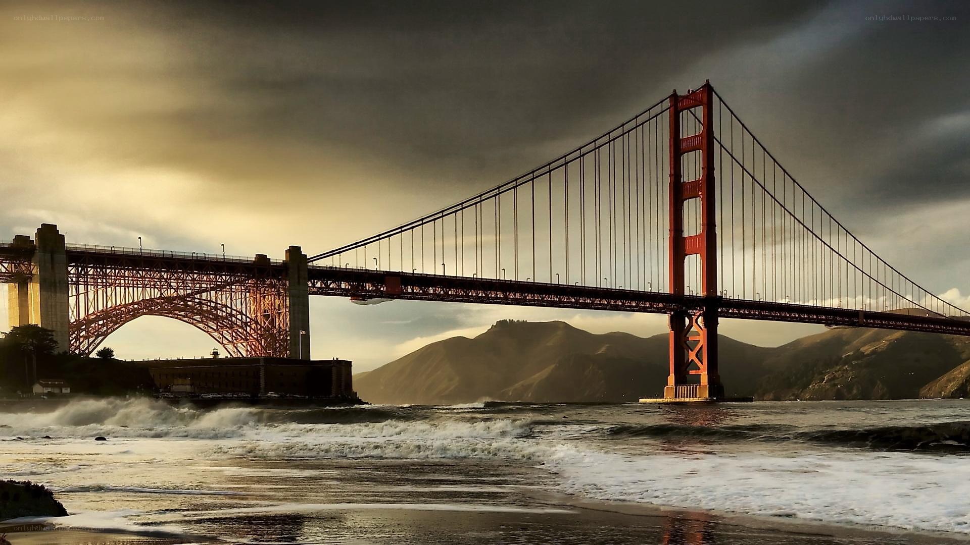 Golden Gate Bridge at sunset
