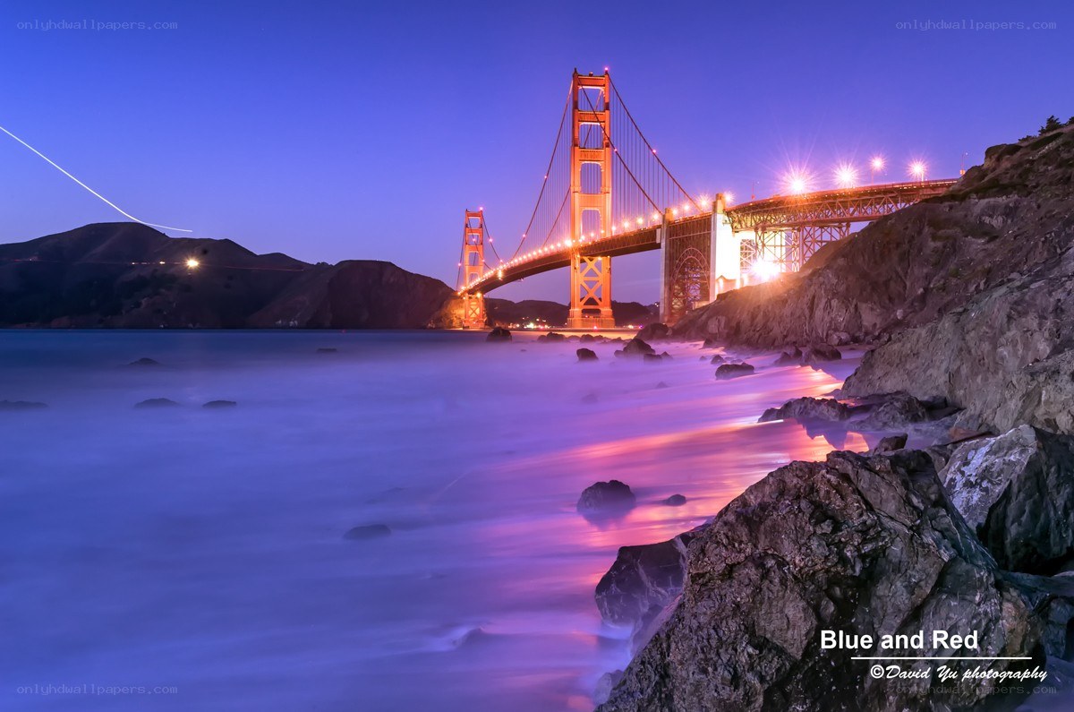 Golden Gate Bridge at twilight