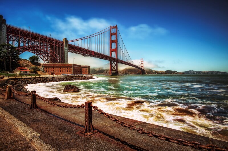 Golden Gate Bridge — Blue, Dramatic, Afternoon, Photograph