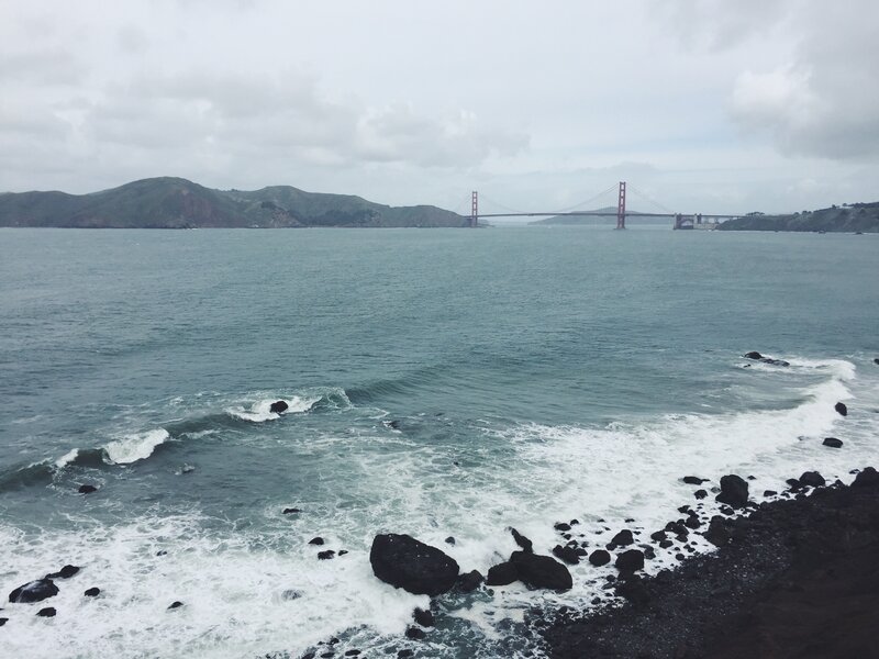 Golden Gate Bridge — Blue, Overcast, Photograph