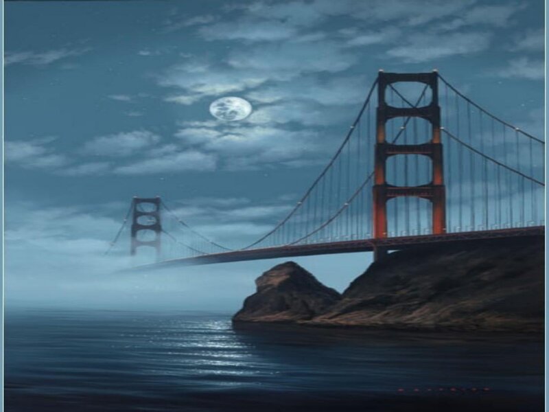 Golden Gate Bridge — Blue, Serene