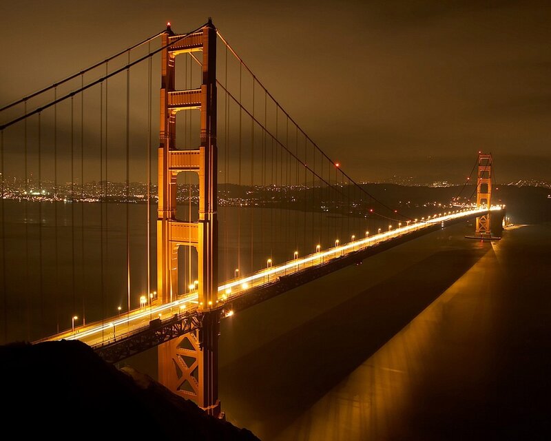 Golden Gate Bridge — Gold, Dramatic