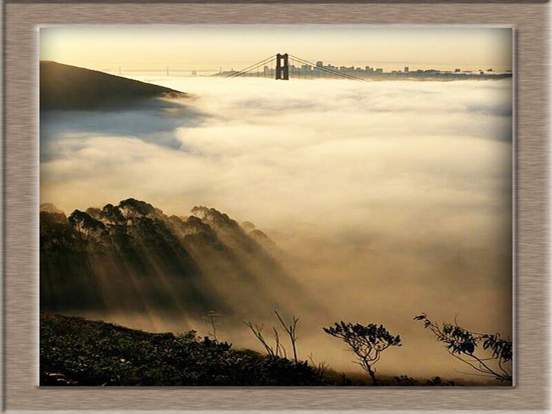 Golden Gate Bridge — Gold, Serene, Morning