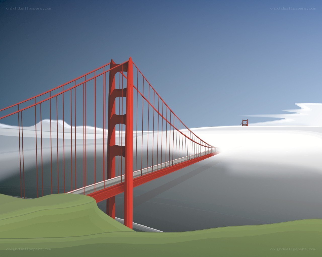 Golden Gate Bridge illustration