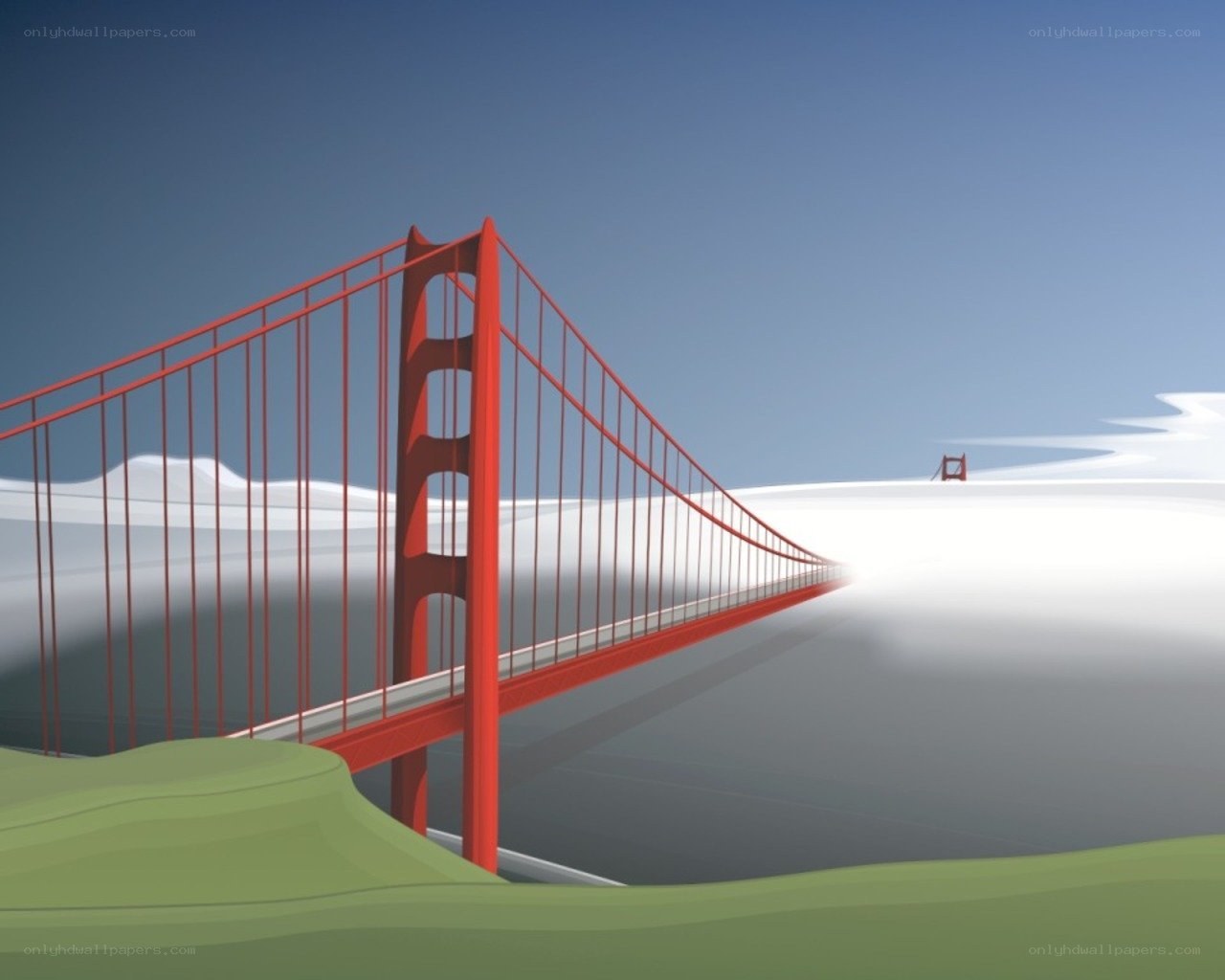 Golden Gate Bridge illustration