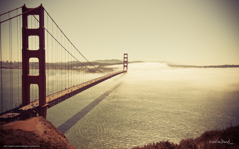 Golden Gate Bridge in fog