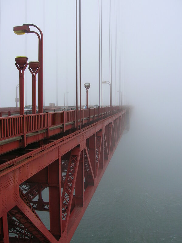 Golden Gate Bridge in fog