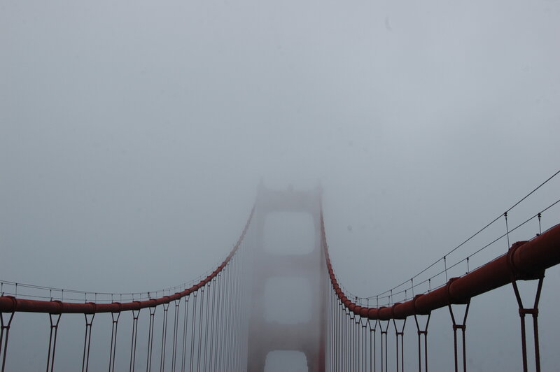Golden Gate Bridge in fog