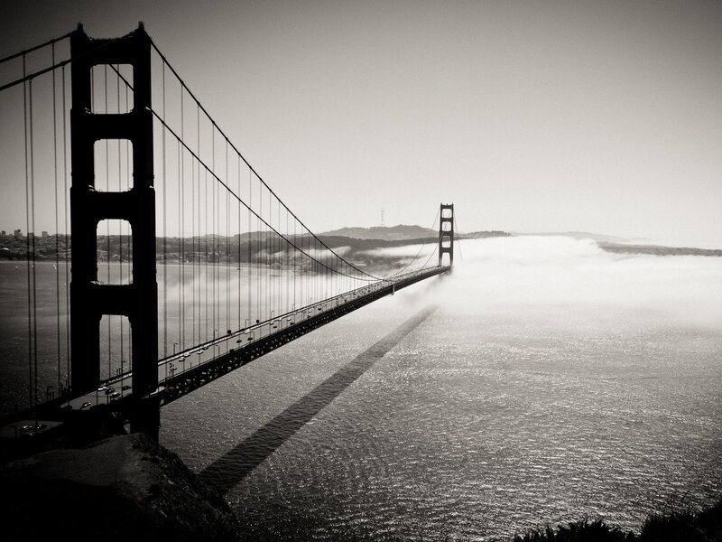 Golden Gate Bridge in fog