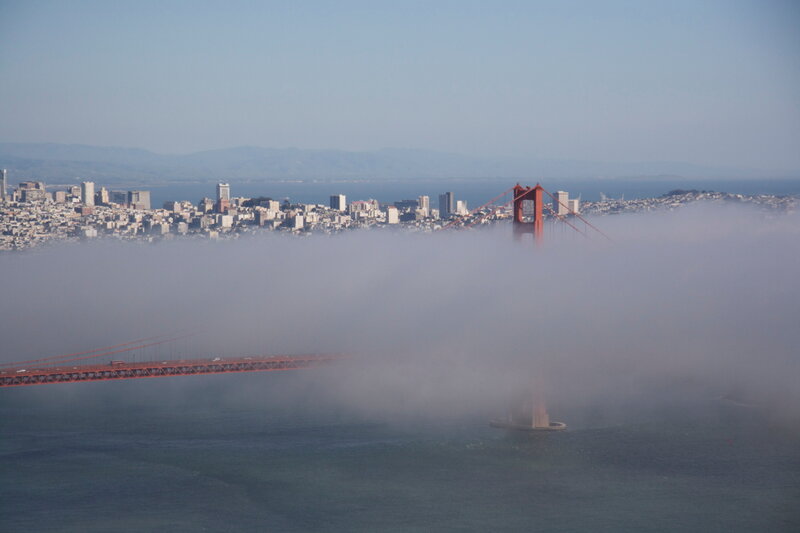 Golden Gate Bridge in fog