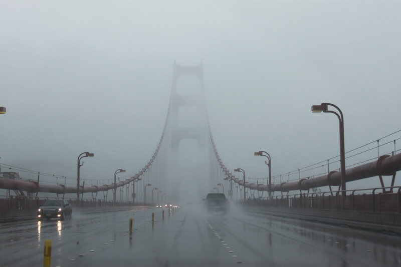 Golden Gate Bridge in fog