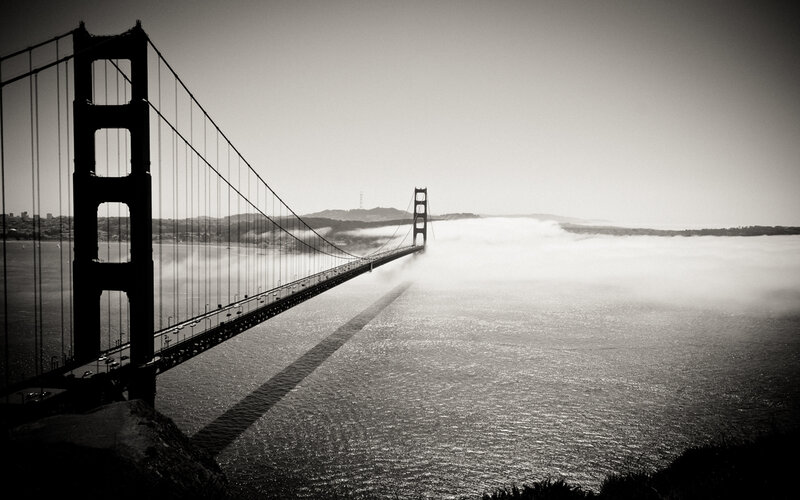 Golden Gate Bridge in fog