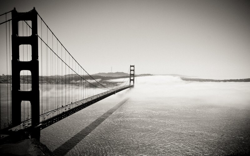 Golden Gate Bridge in fog
