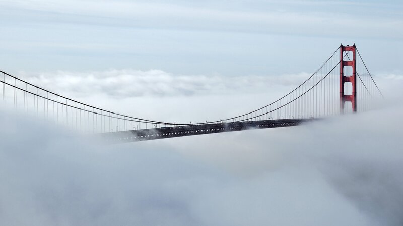 Golden Gate Bridge in fog