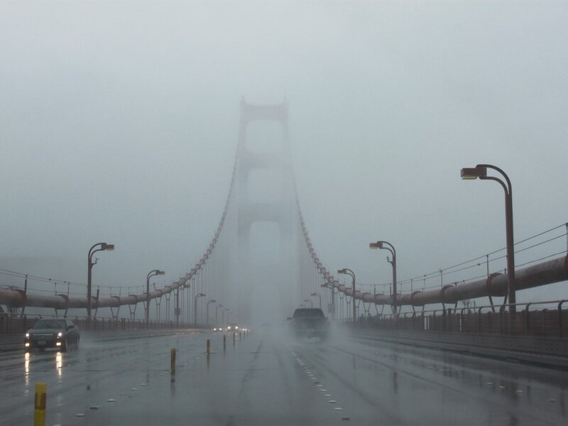 Golden Gate Bridge in fog