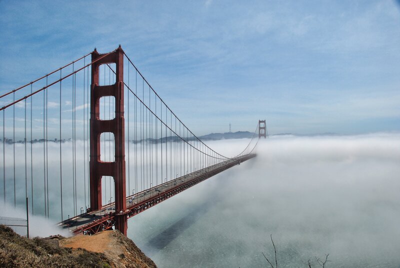 Golden Gate Bridge in fog