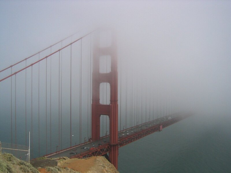 Golden Gate Bridge in fog