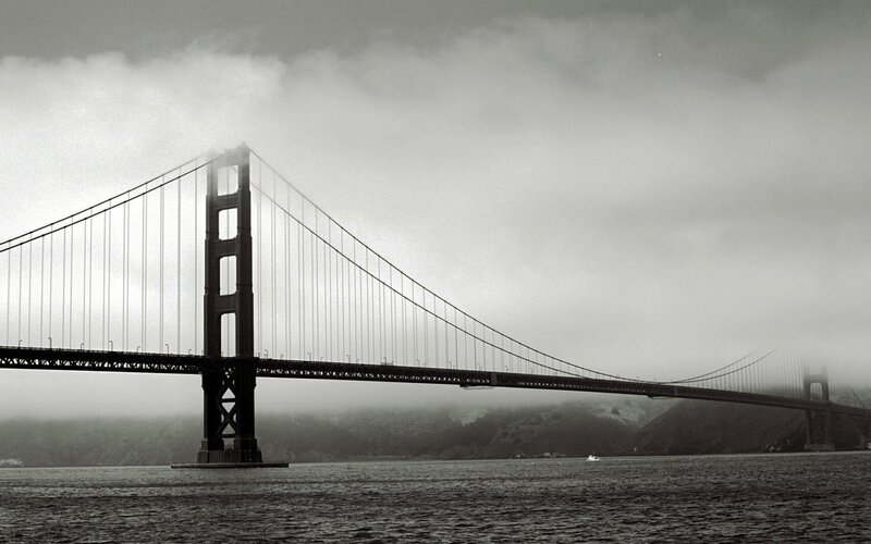 Golden Gate Bridge in fog
