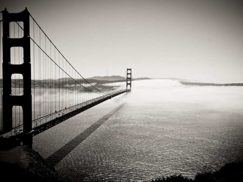 Golden Gate Bridge in fog