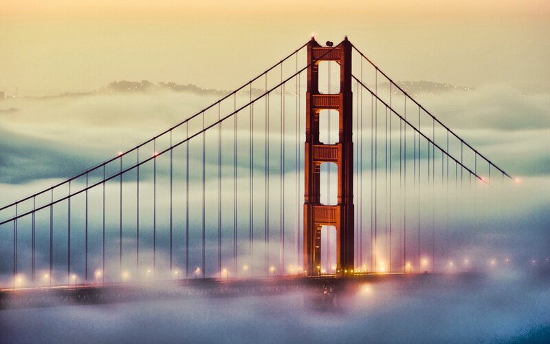Golden Gate Bridge in fog