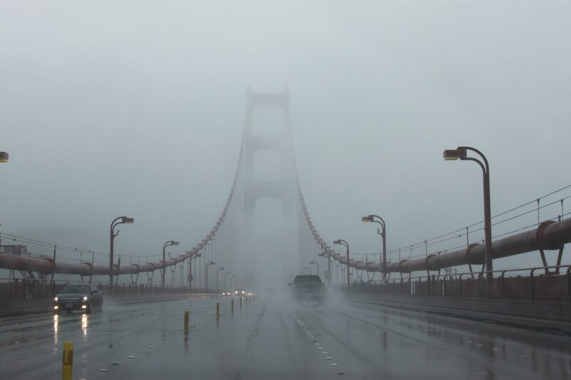 Golden Gate Bridge in fog